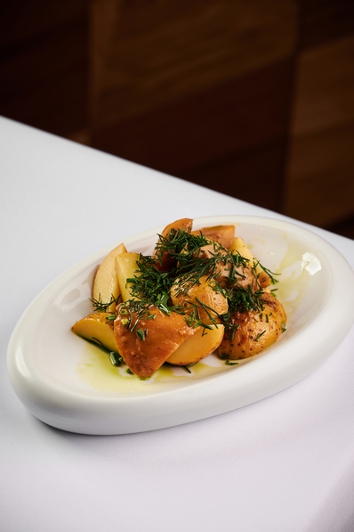 Печеный картофель с лесными грибами